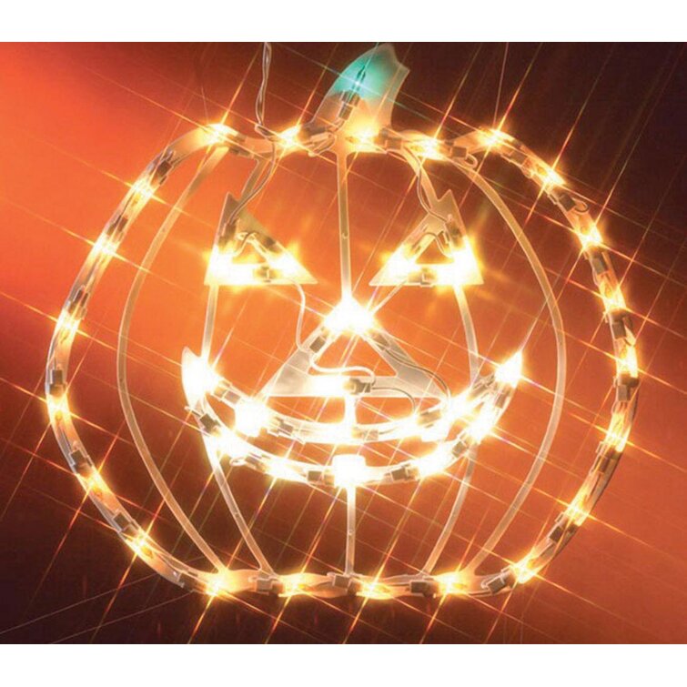 The Holiday Aisle Pumpkin Silhouette Halloween Decoration Lighted